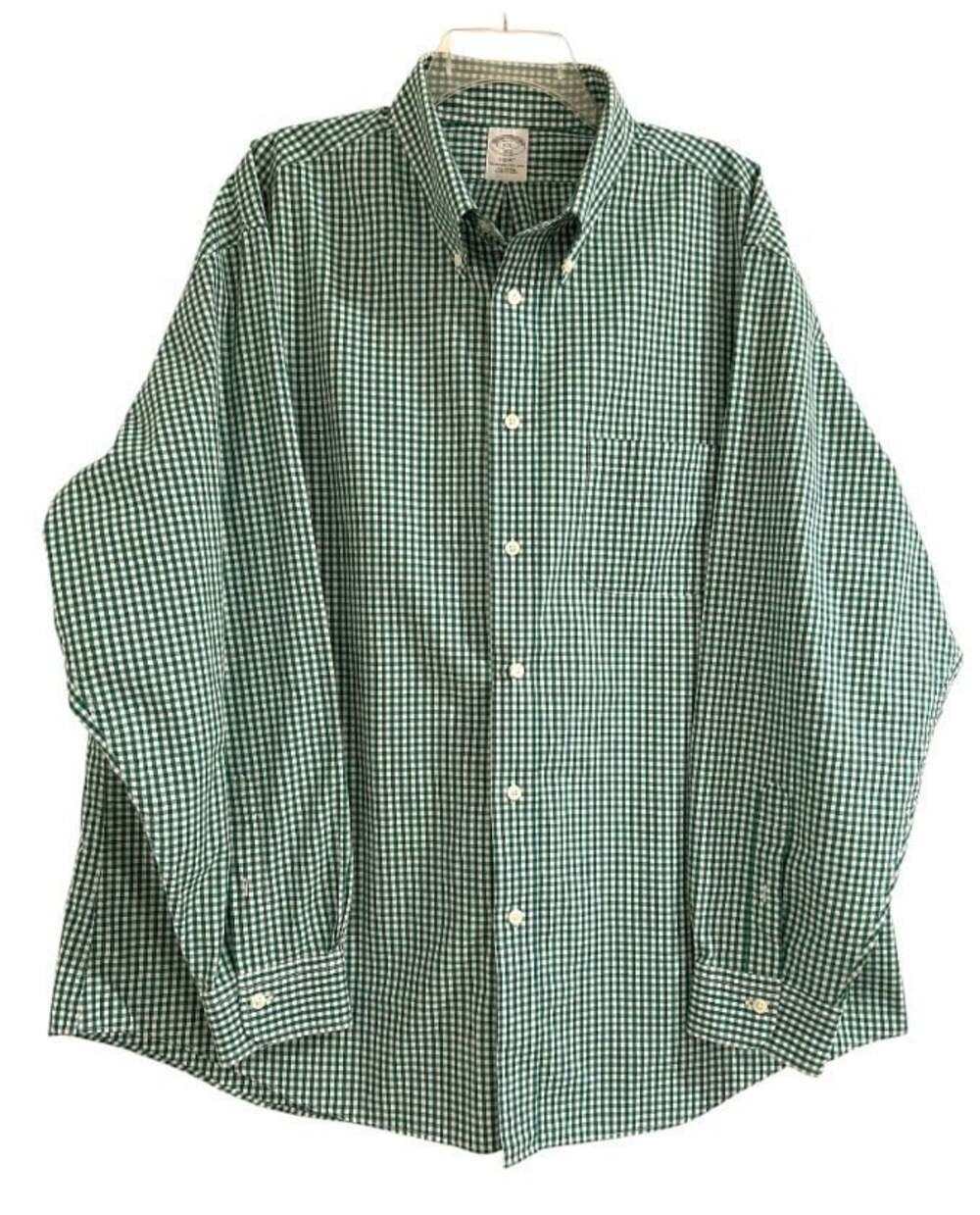 Brooks Brothers 1818 Regent Fit Gingham Button Down Shirt XXL